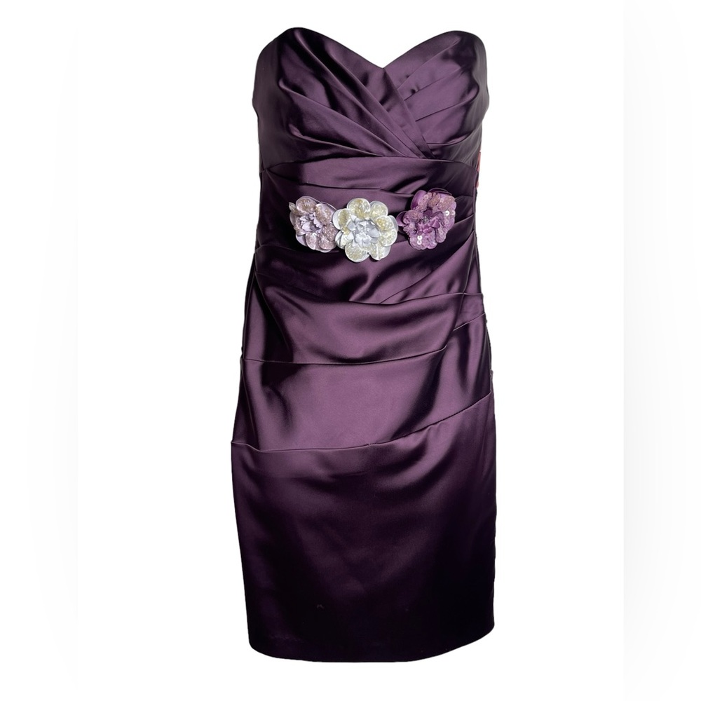 David’s Bridal dress size 2 stunning purple‎ dress or strapless party dress 💜💜